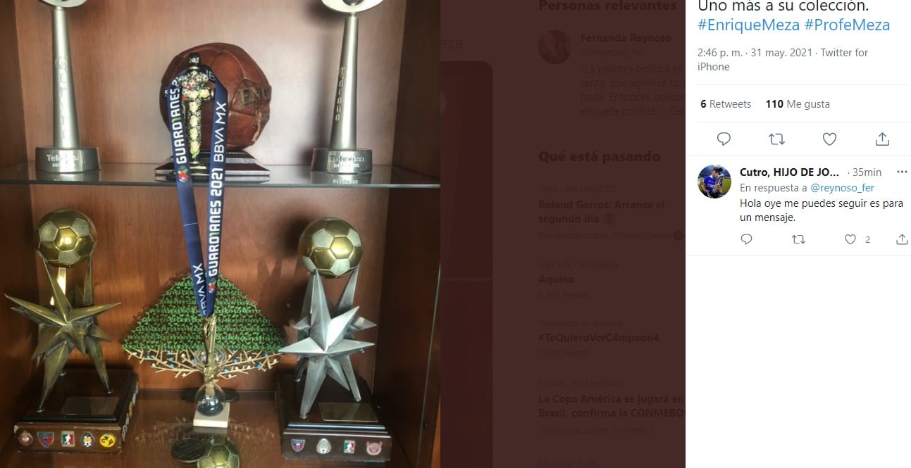 Enrique Meza incorporó medalla a su colección