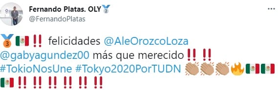 Fernando Platas felicita a las medallistas