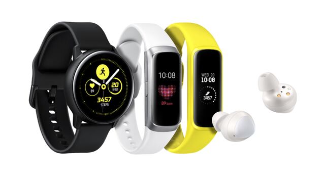 Los Galaxy Watch Active, Fit, Fit e y Buds.