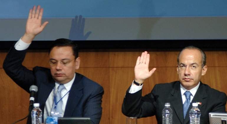 Germán Martínez y Felipe Calderón