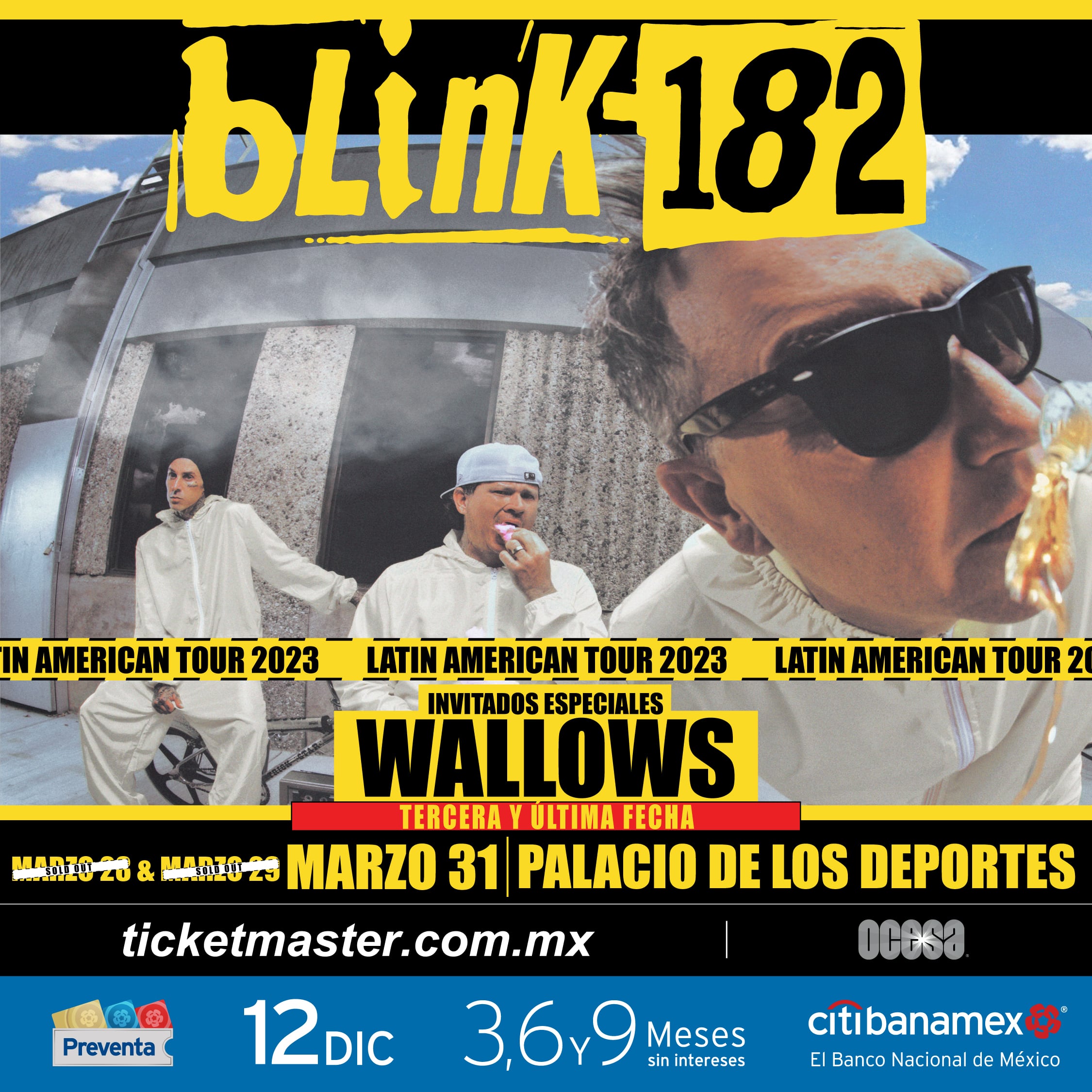 Anuncio tercera fecha Blink 182
