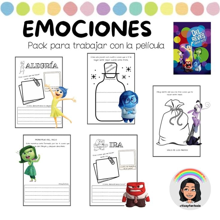 Actividades de Intensamente 2 para imprimir