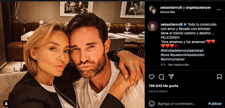 Sebastián Rulli le dedica romántico mensaje de San Valentín a Angelique Boyer