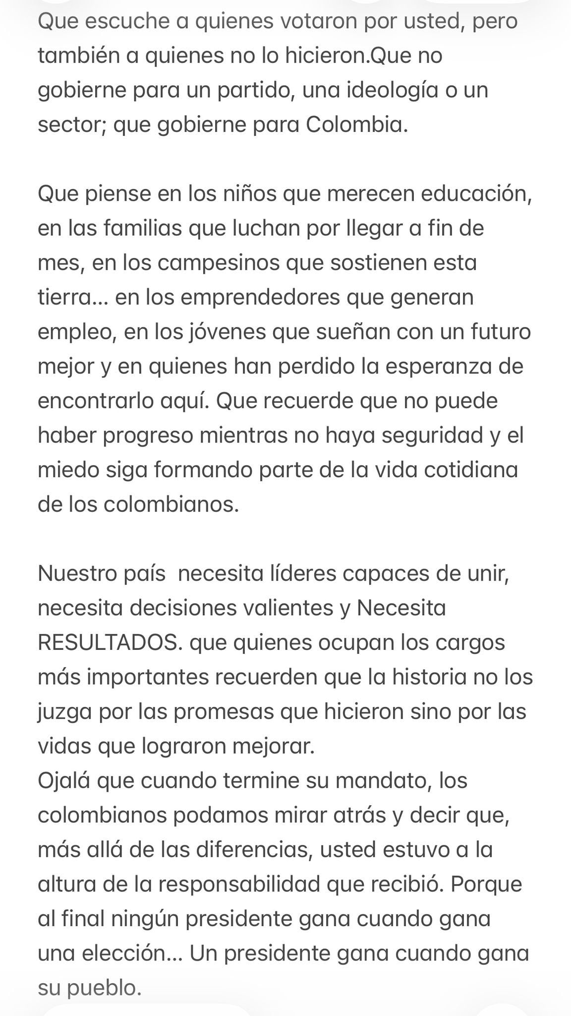 Karol G manda carta a De la Espriella
