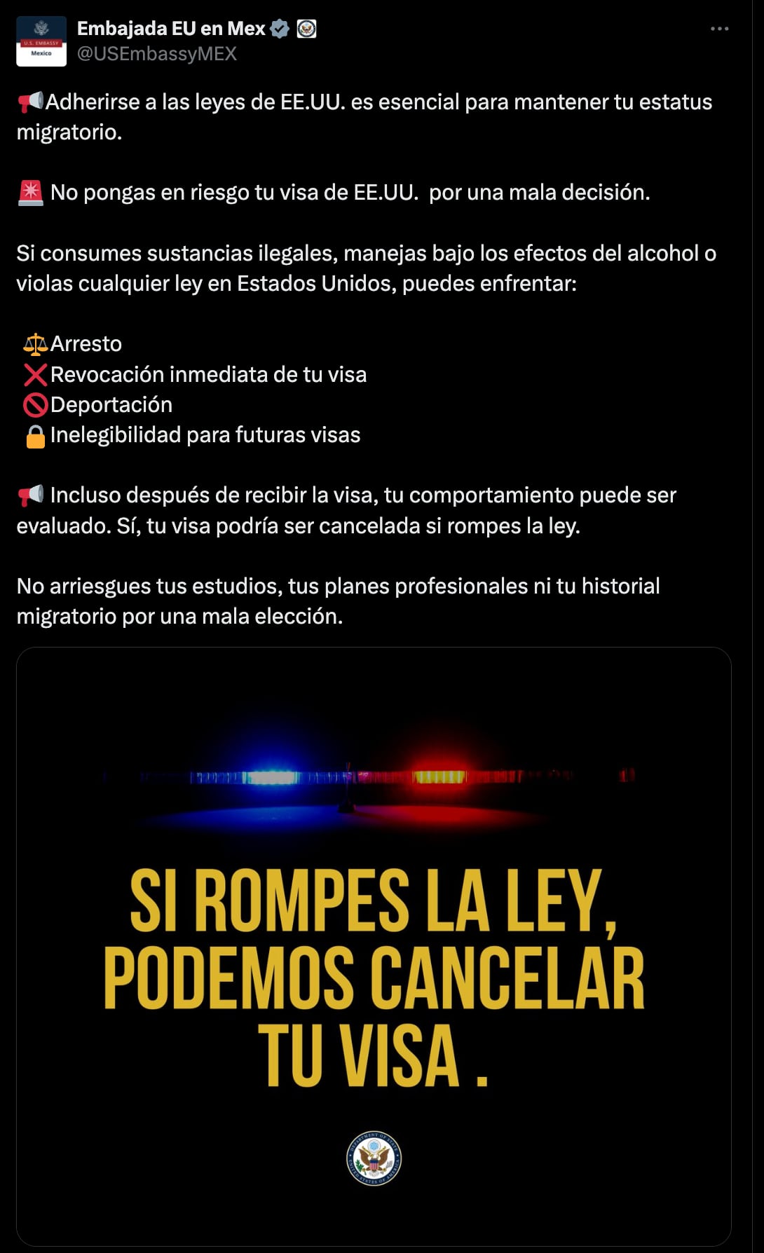 Estados Unidos alerta a todos los mexicanos con visa: no hagan esto o pueden perderla