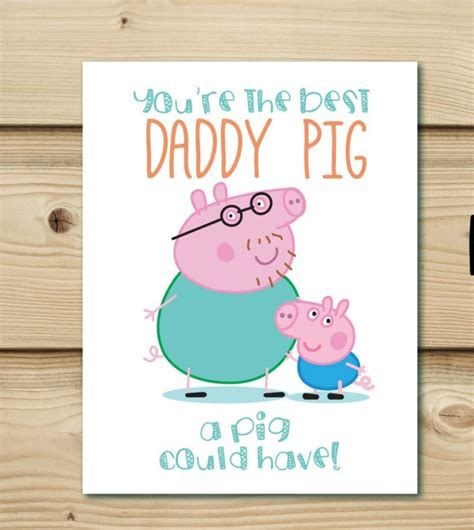 Tarjetas de Papá Cerdito de Peppa Pig para el Día del Padre