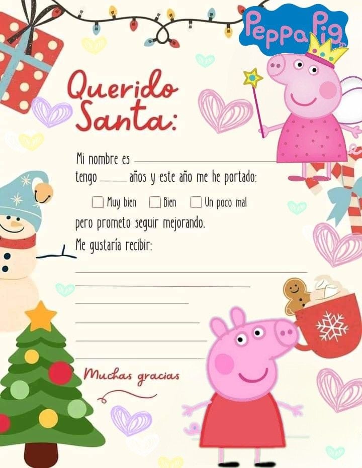 Carta para Santa Claus en Navidad