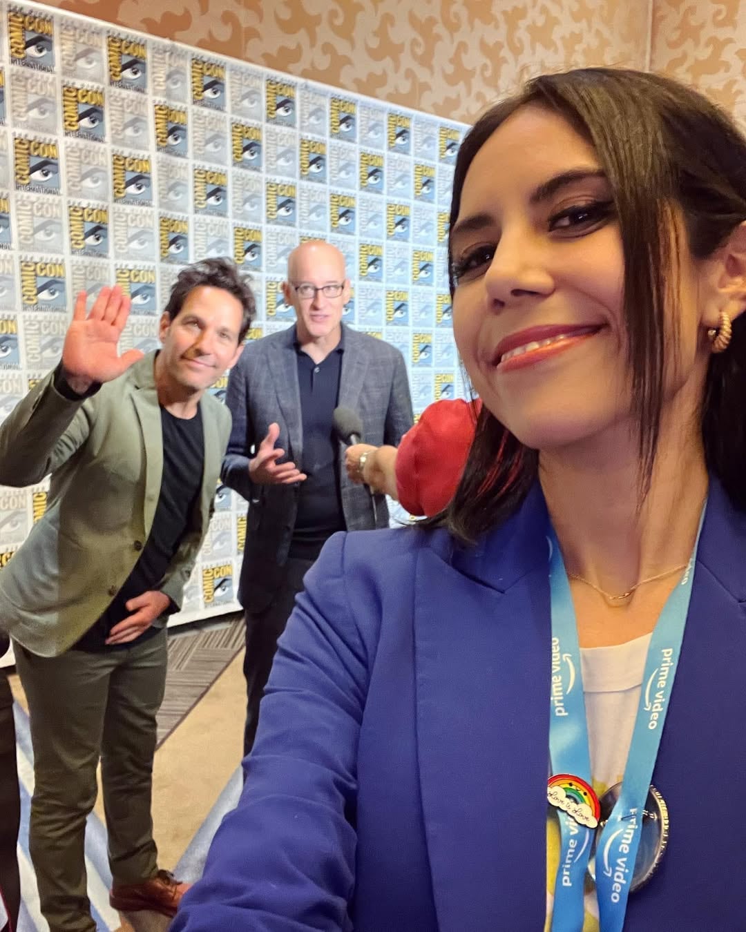 Gaby Meza y Paul Rudd