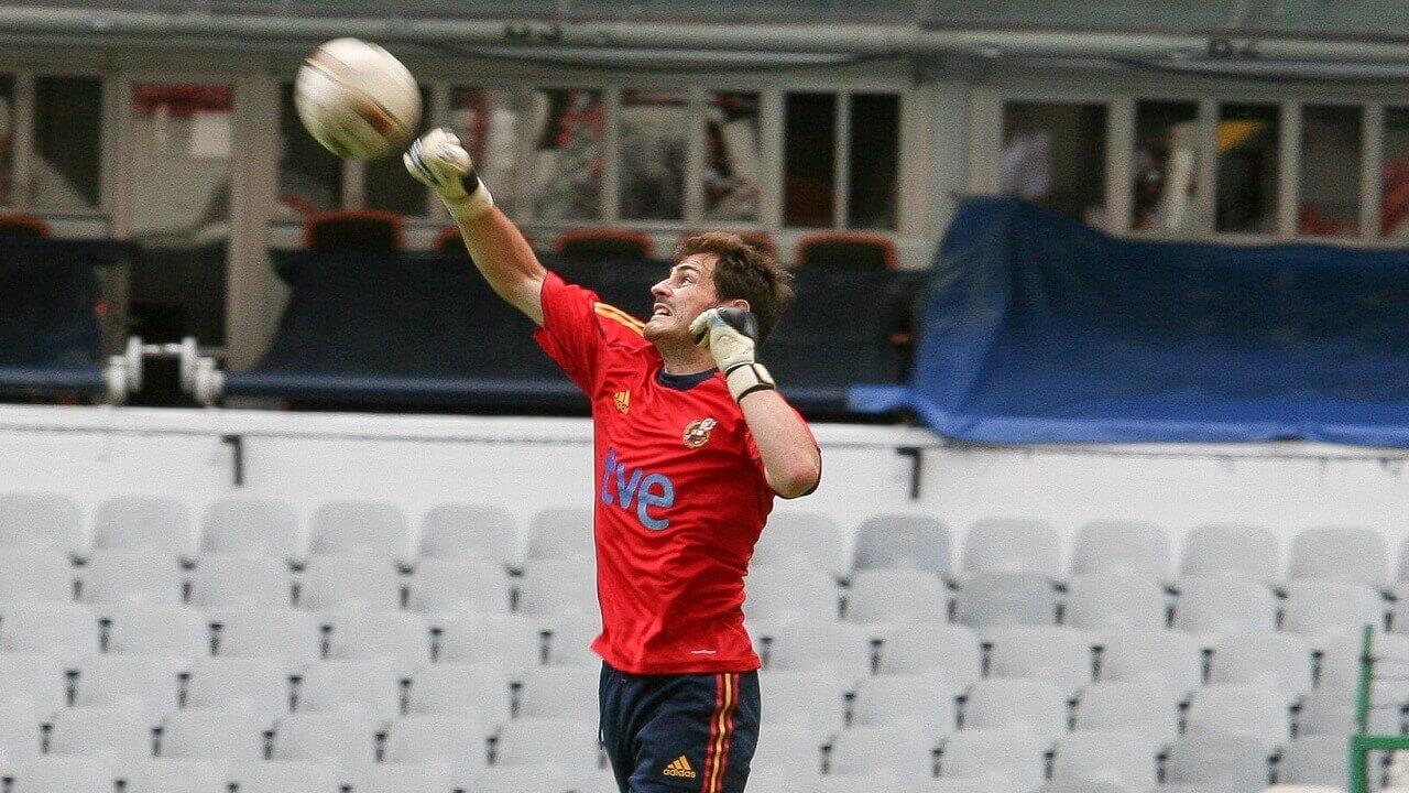 Iker Casillas en entrenamiento.
