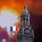 Así se derrumbó el campanario del Ayuntamiento de Limoges en Francia