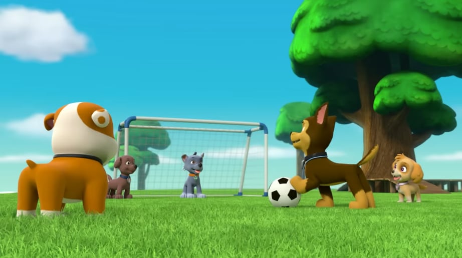 Paw Patrol por el Día Festivo del Futbol