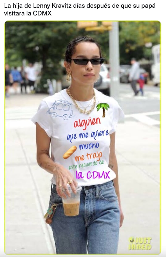 Meme de Lenny Kravitz en CDMX