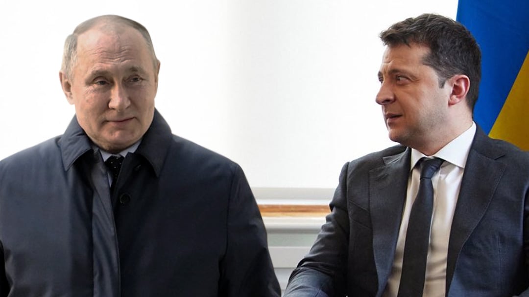 Vladimir Putin (izquierda), Volodímir Zelenski (derecha) sigue la guerra entre Rusia y Ucrania minuto a minuto en el día 9