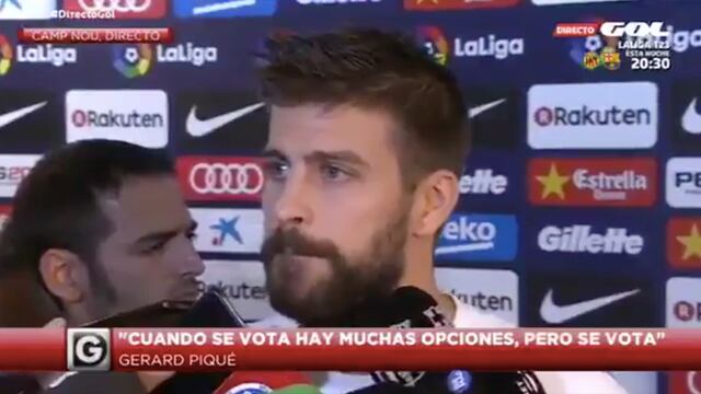 Piqué no pudo contener las lagrimas al hablar sobre la situación de Cataluña
