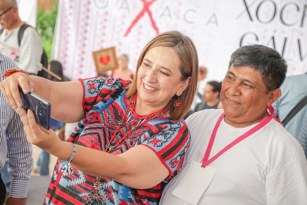 Xóchitl Gálvez desde Oaxaca ya ni topa a Vicente Fox