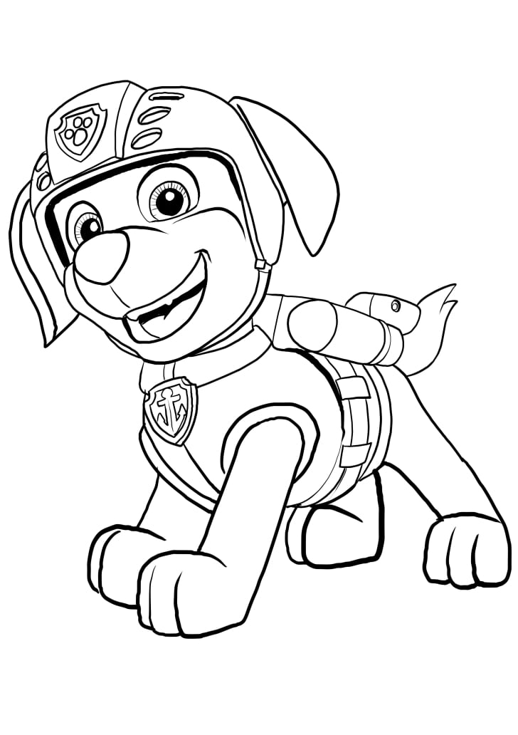 Zuma de Paw Patrol para colorear