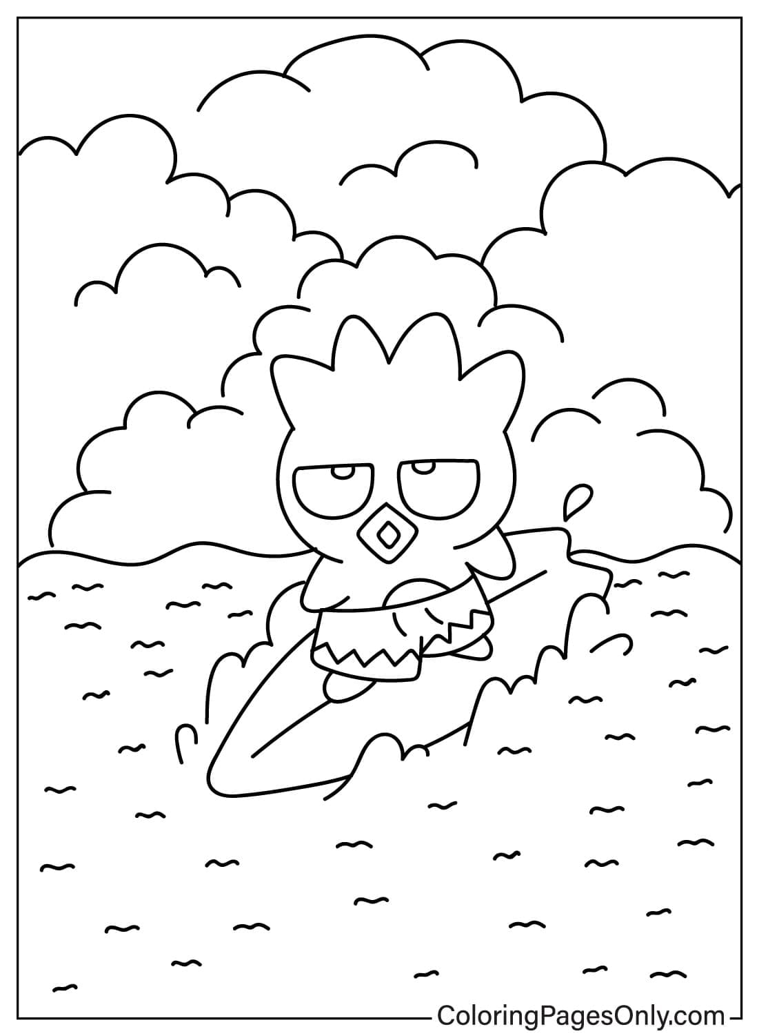 10 dibujos de Badtz-Maru para colorear del indiferente amigo de Hello Kitty y personaje de Sanrio