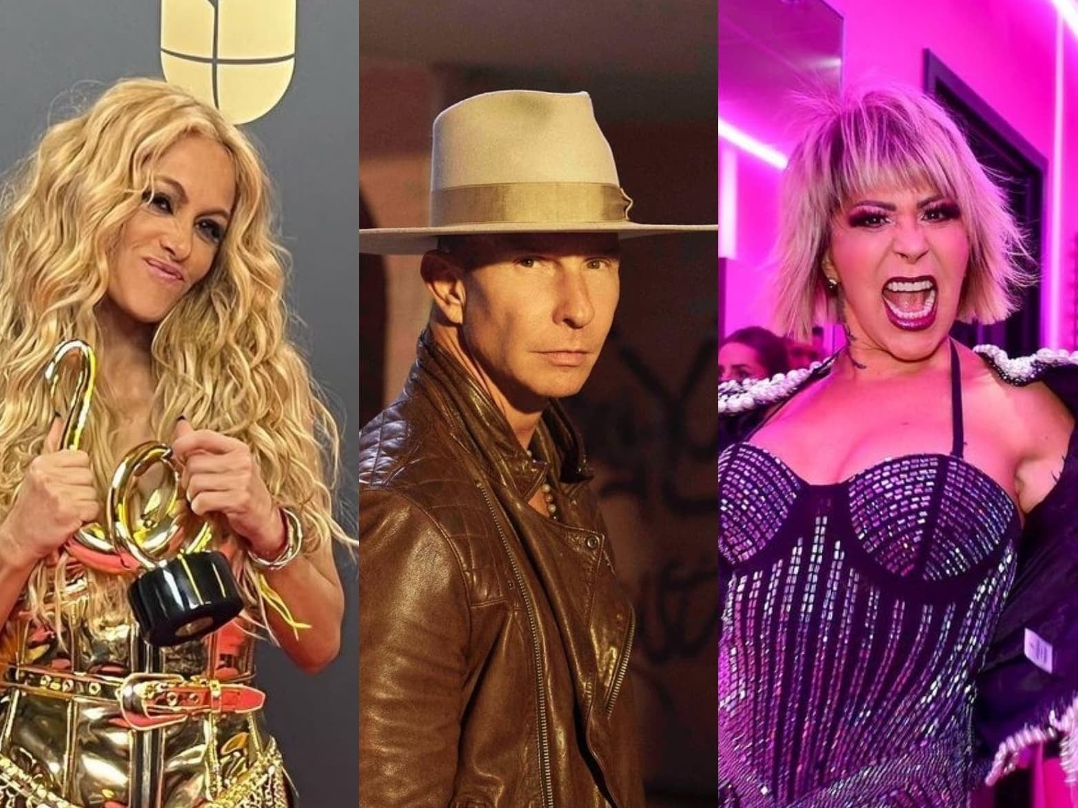 Paulina Rubio, Erik Rubín y Alejandra Guzmán.