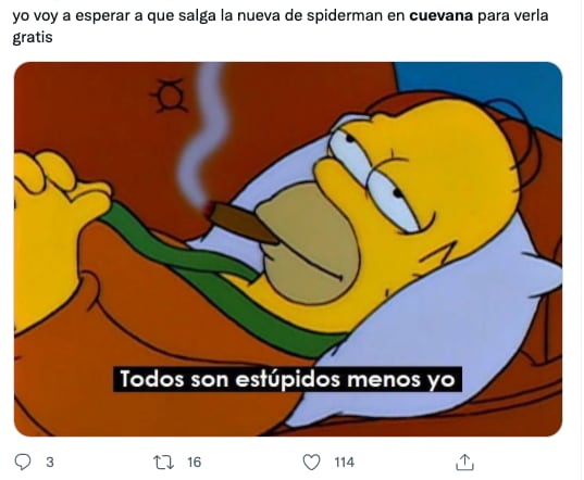 Memes sobre Cuevana tras preventa de 'Spider-Man: No Way Home'