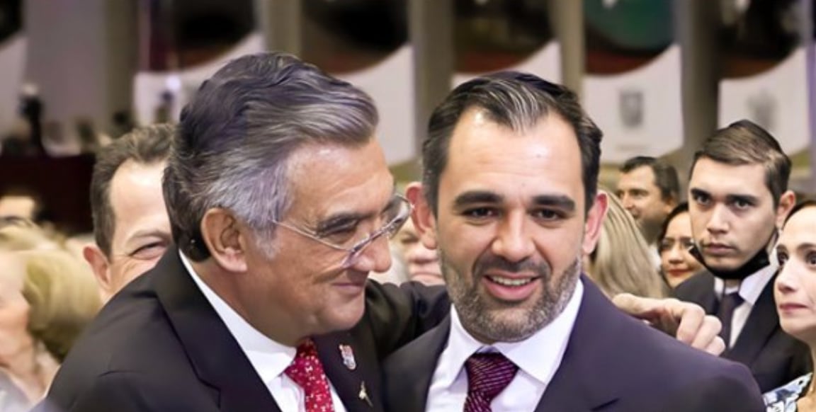 Américo Villarreal y su hijo