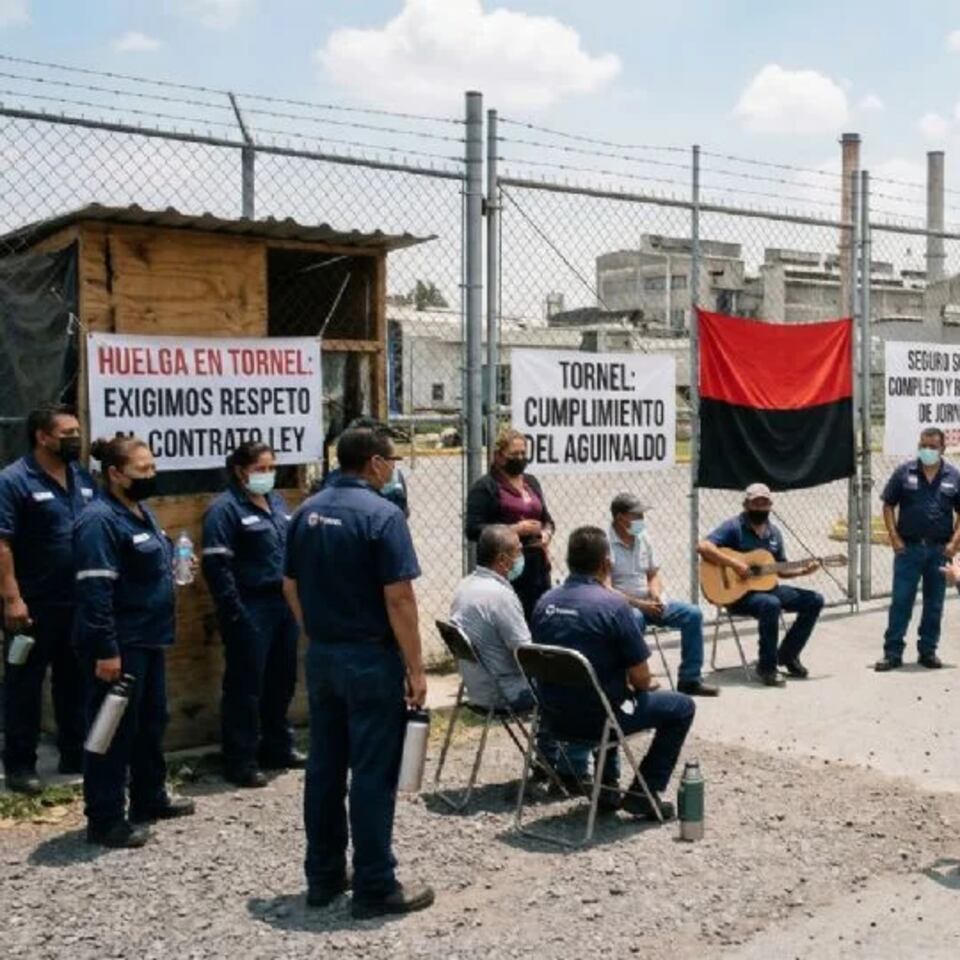 Agresión en huelga de Tornel, sindicatos charros y despachos laborales