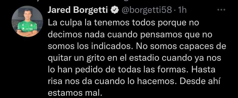 Mensaje de Jared Borgetti tras los hechos del Querétaro vs Atlas.