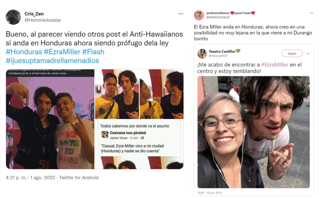 Ezra Miller posa con fans