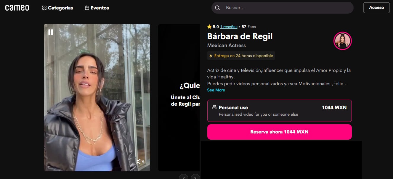 Bárbara de Regil vende videos motivacionales.