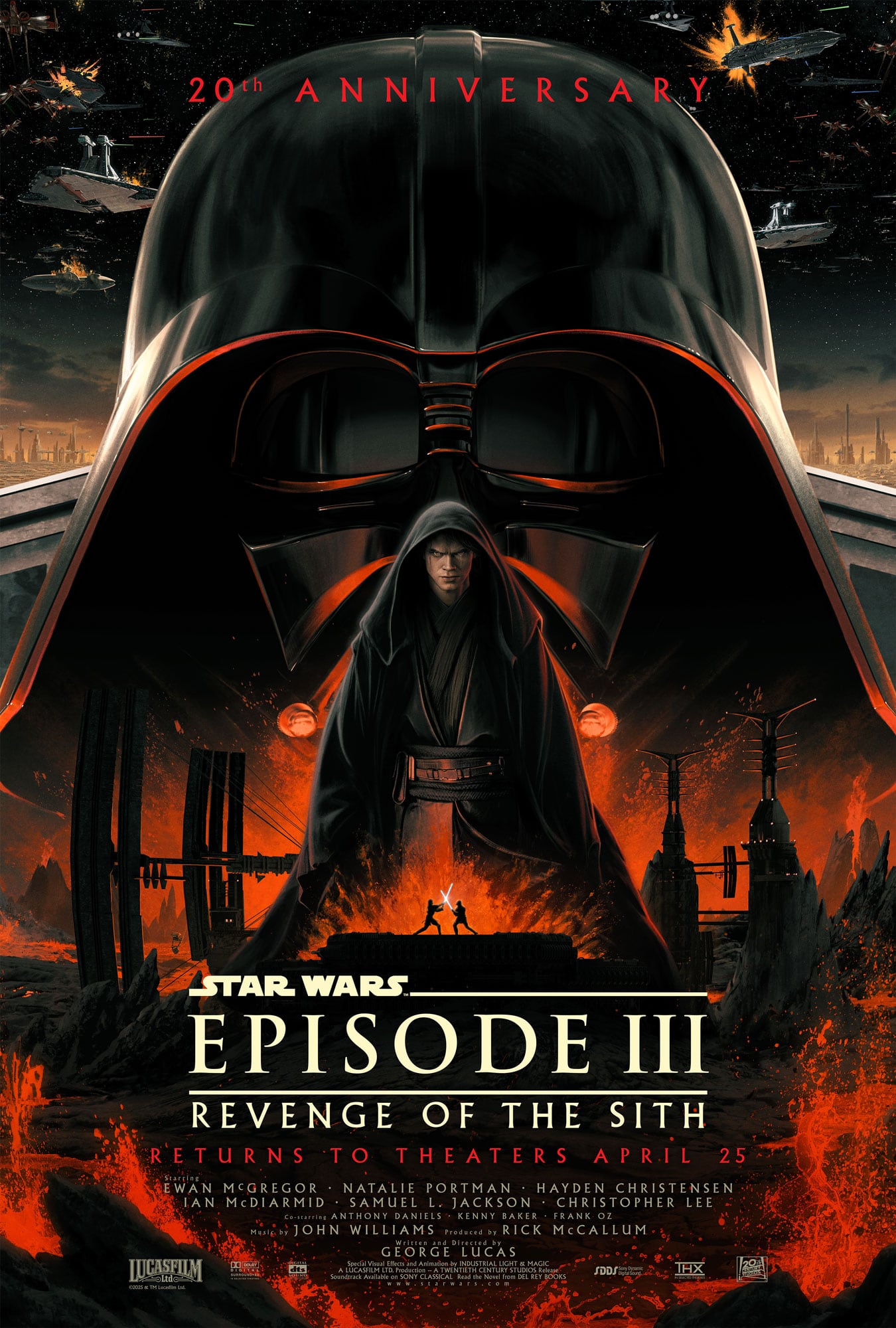 Star Wars: Episodio III La venganza de los Sith revela primer póster por 20 aniversario
