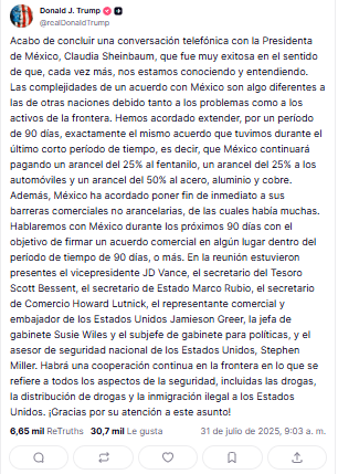 Donald Trump y Claudia Sheinbaum