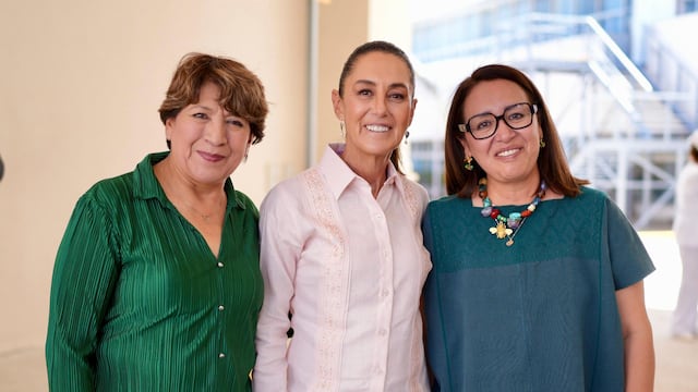 Delfina Gómez, Claudia Sheinbaum y Azucena Cisneros