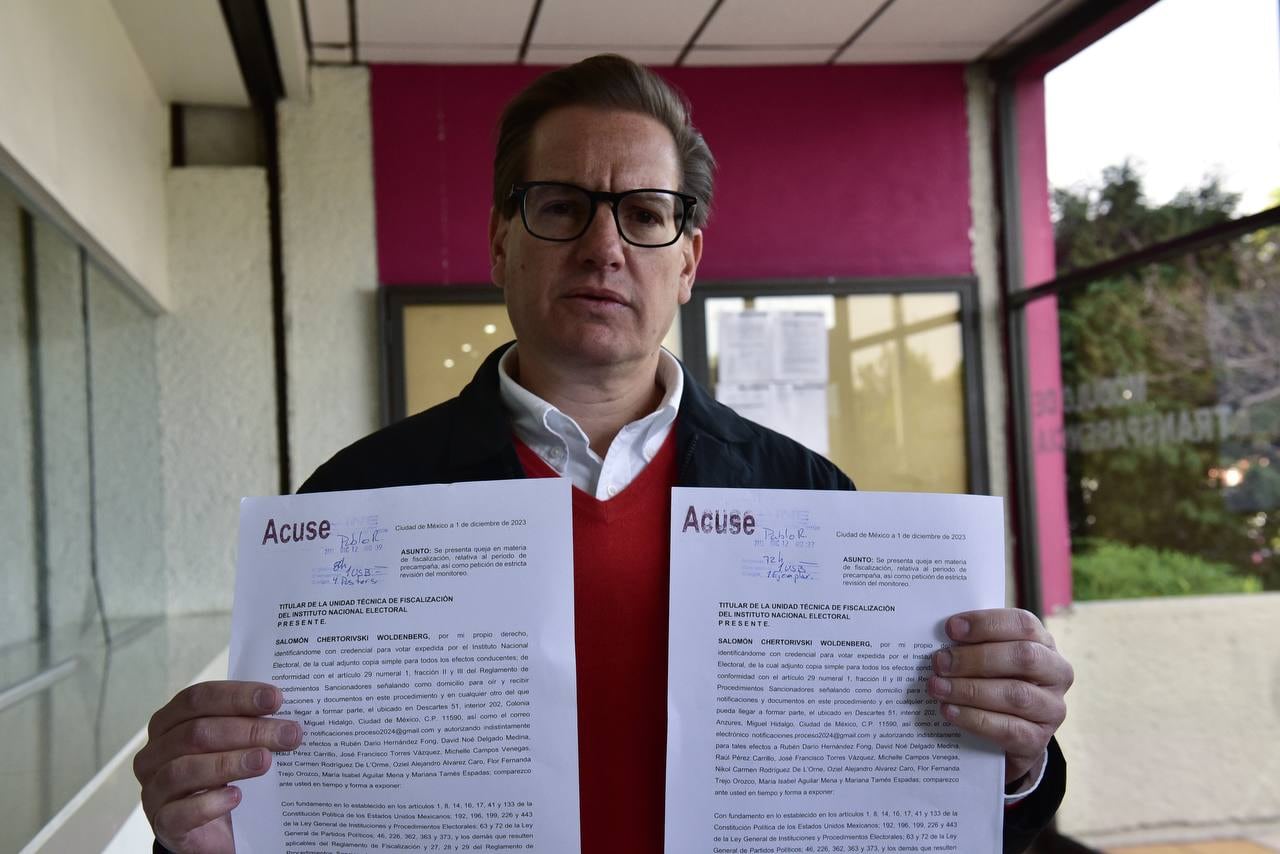 Salomón Chertorivski presentó una denuncia al INE contra Clara Brugada y Santiago Taboada