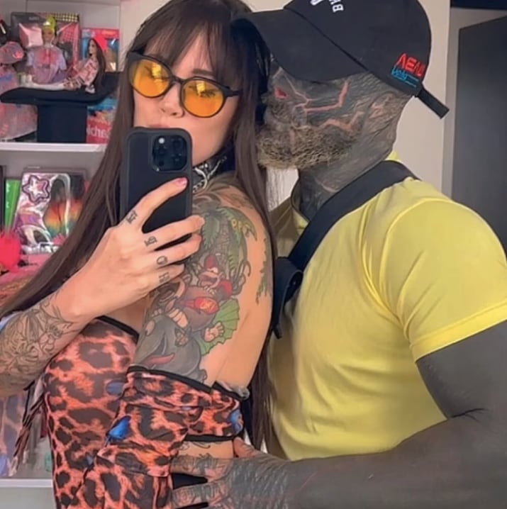 Black Alien junto a su novia Melina Shakur