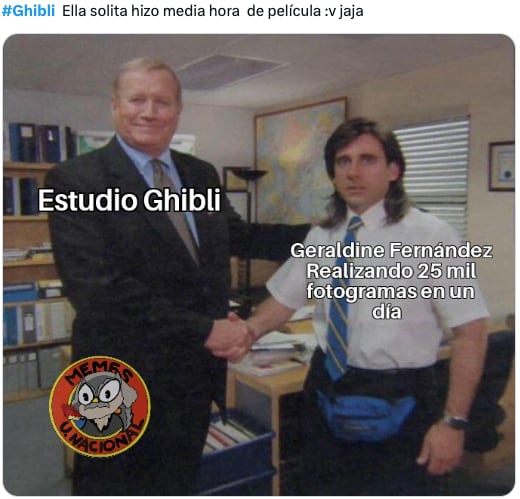 Memes de Geraldine Fernández quien mintió sobre trabajar en Studio Ghibli