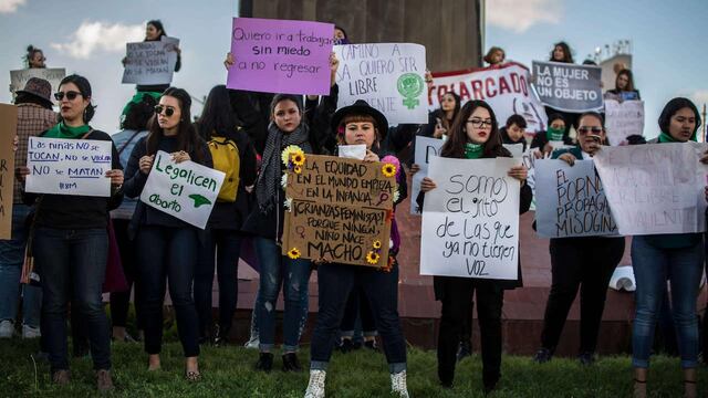 Manifestación contra la violencia de género en Tijuana.