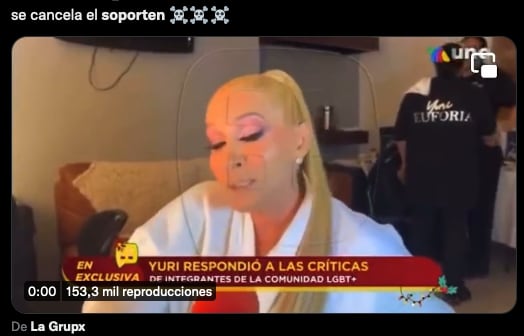 Yuri dice "soporten" y la comunidad LGBT ya canceló la frase.