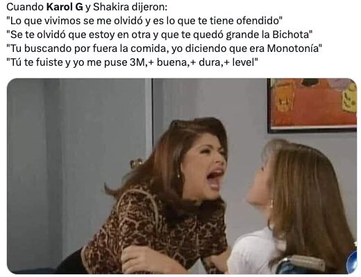 Los memes empoderados de TQG de Shakira y Karol G inundan las redes