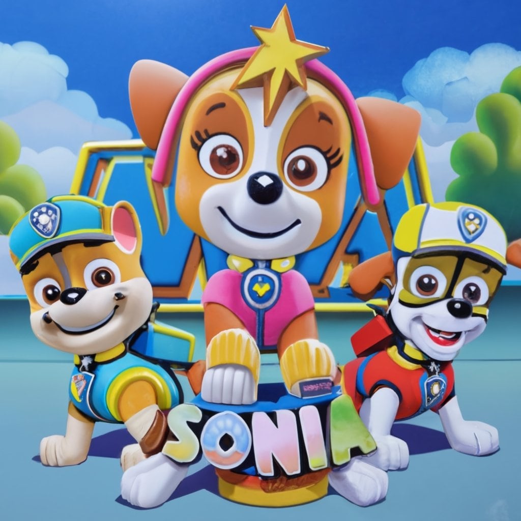 Nombres 3D Paw Patrol