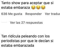 Fans de Michelle Renaud le reclaman por el escándalo que hizo sobre su embarazo.