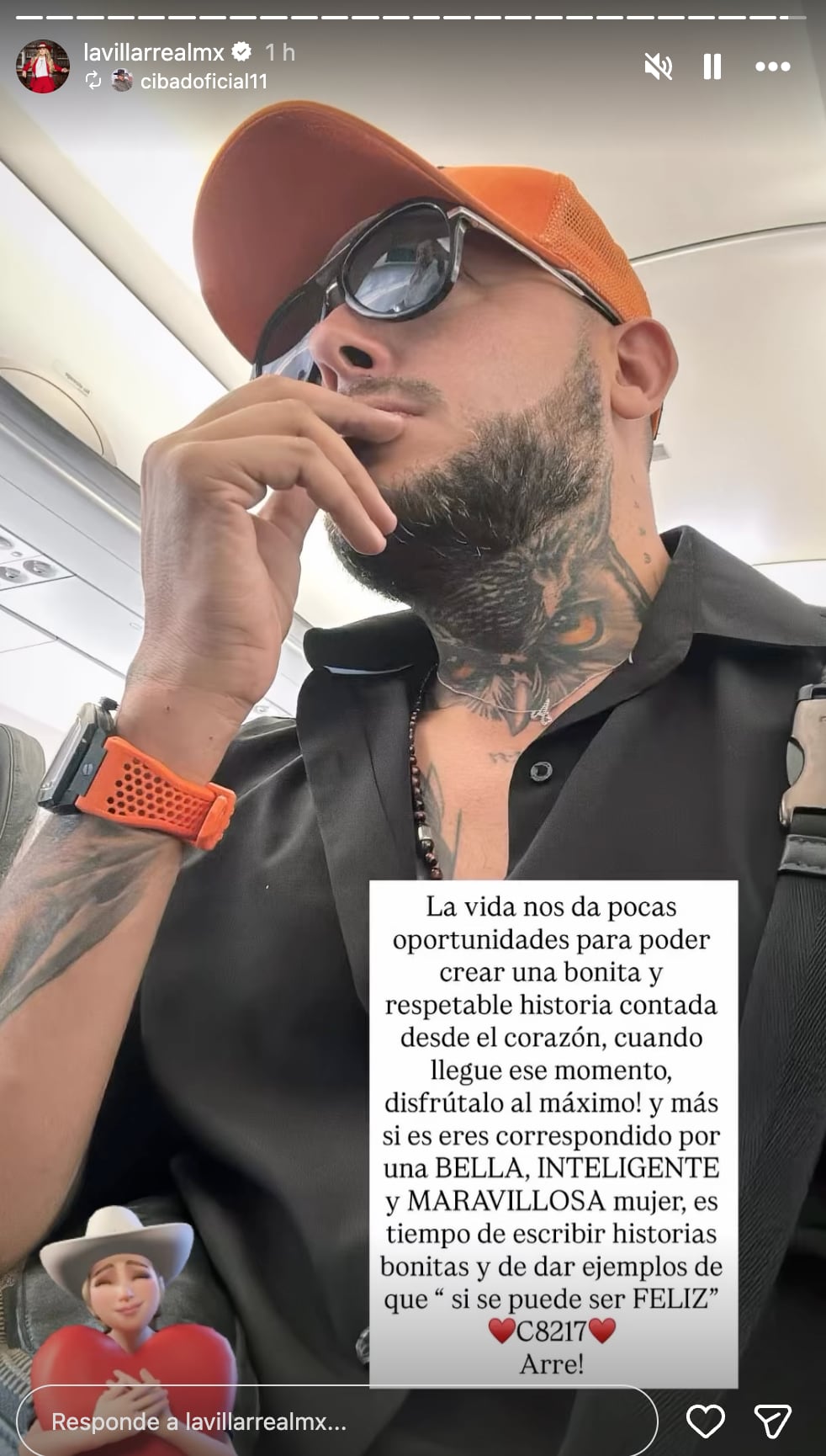 Cibad Hernández dedica románticas palabras a Alicia Villarreal