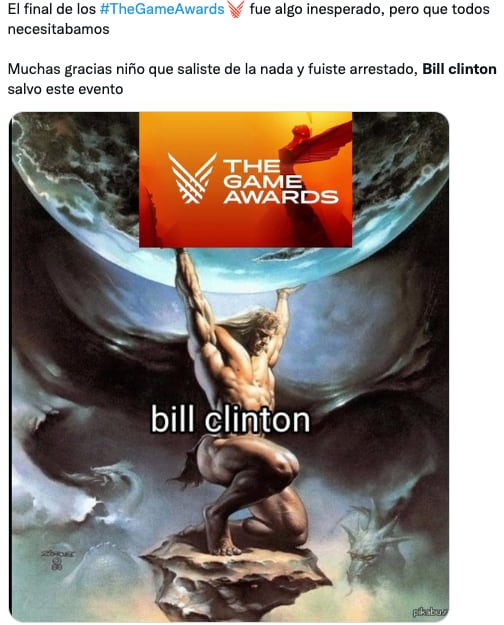 Memes de Bill Clinton y Elden Ring explotan tras The Game Awards 2022