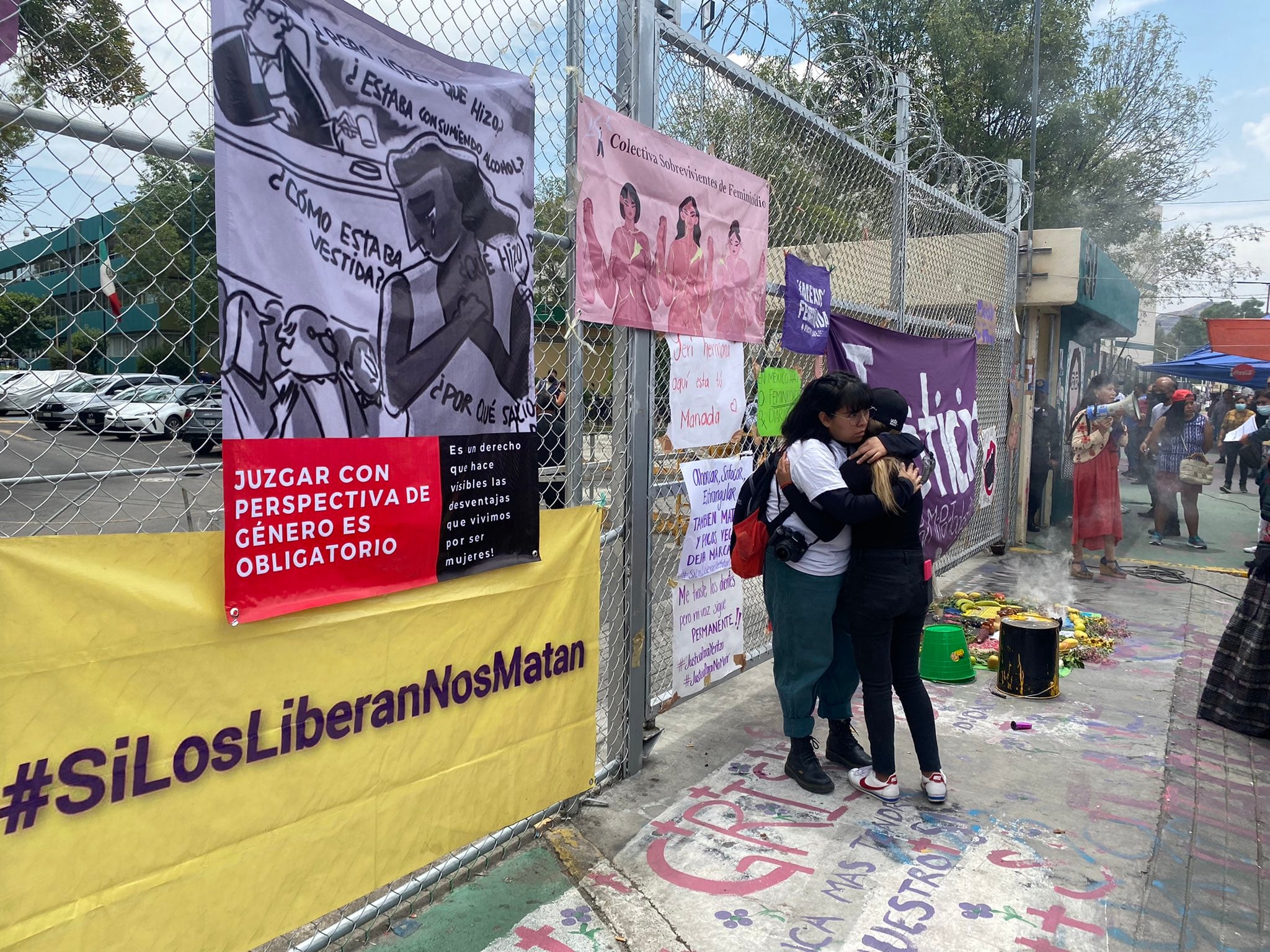 Protesta por justicia para Yeritza en el Reclusorio Oriente