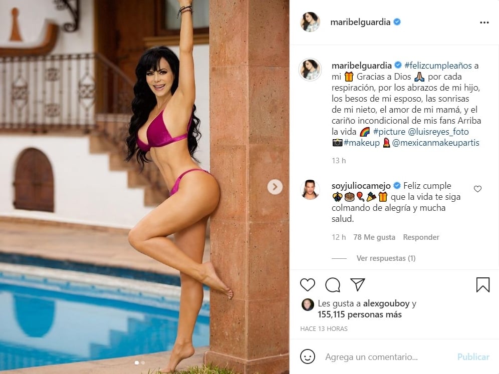 Maribel Guardia festeja su cumpleaños en bikini