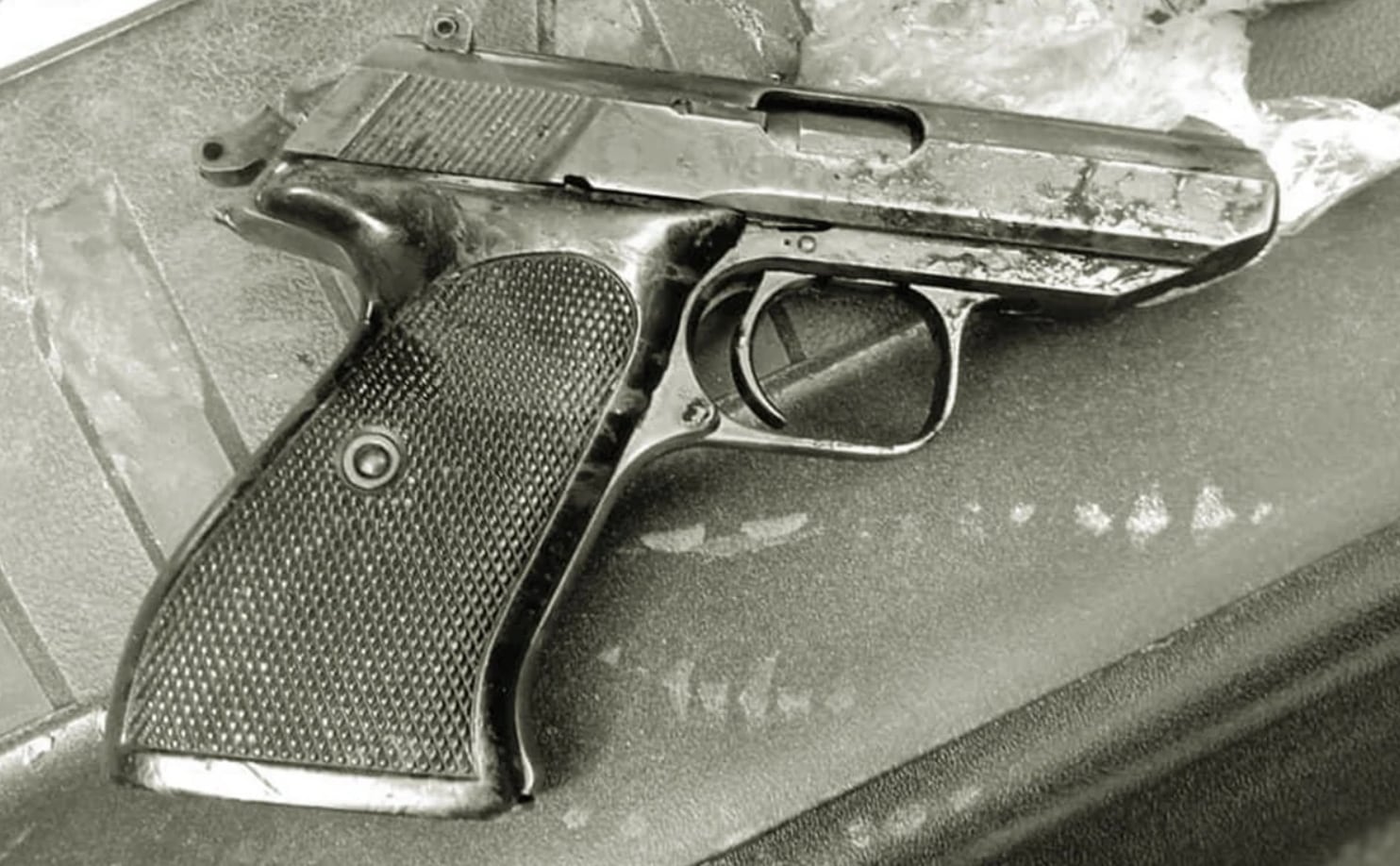 Arma con la que Octavio Ocaña se disparó accidentalmente
