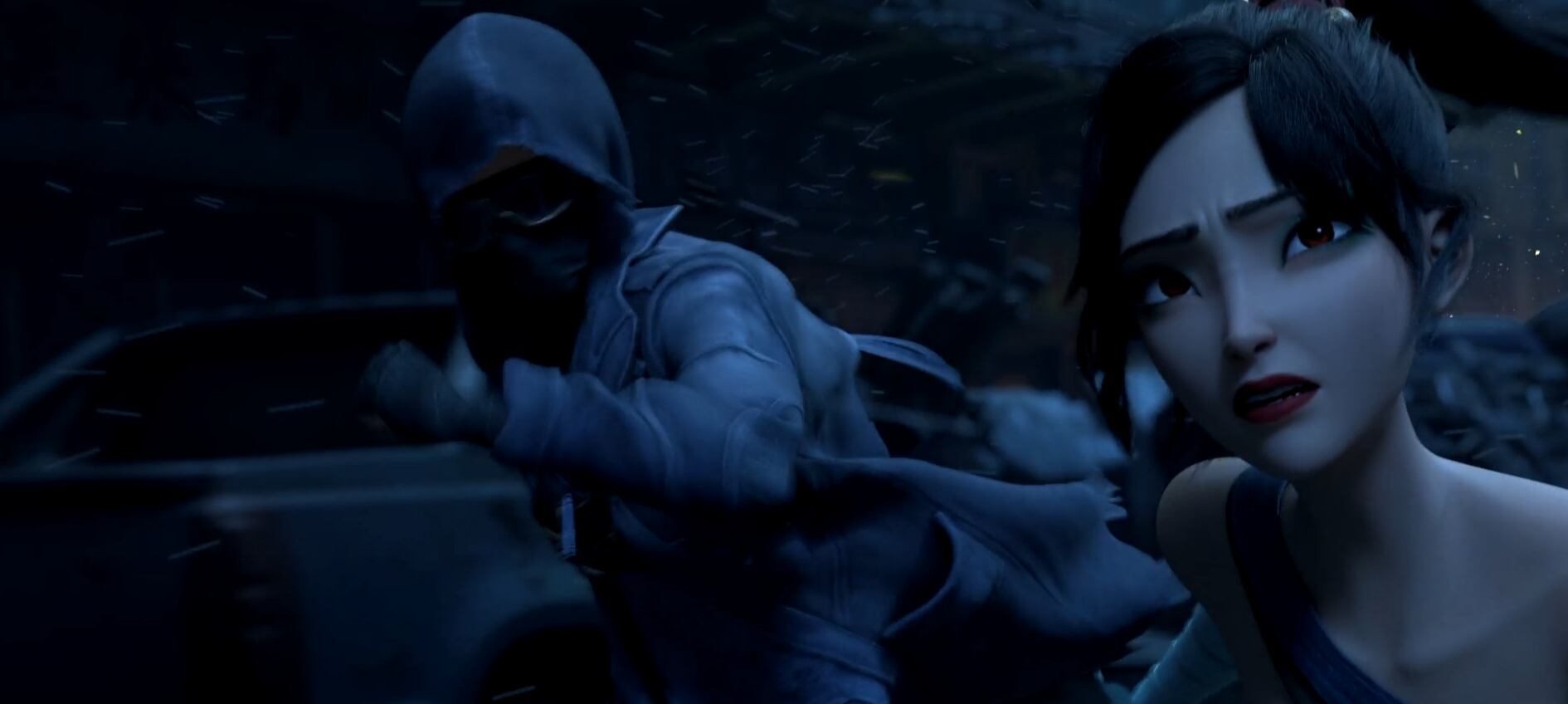 Escena de la película de Netflix: La Serpiente Verde