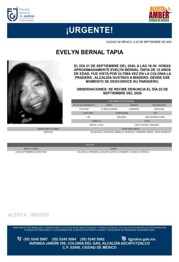 Ficha de búsqueda de Evelyn