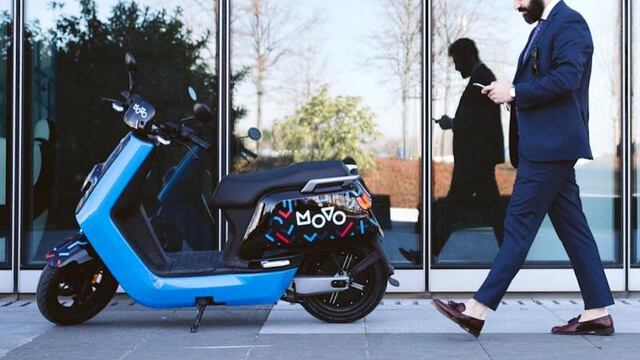 El servicios de motos eléctricas compartida de Movo.