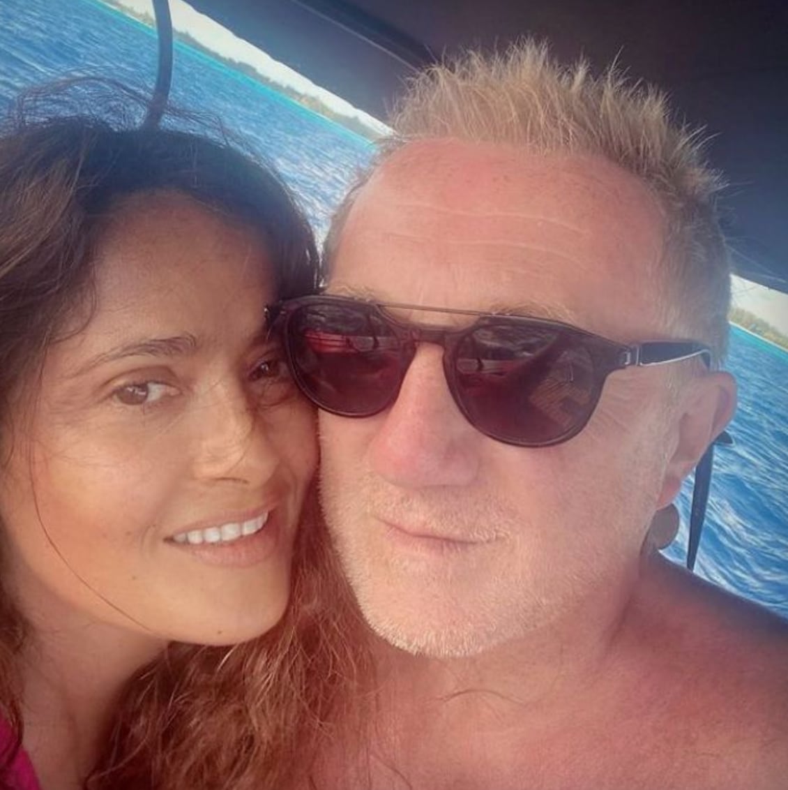 Salma Hayek y su esposo