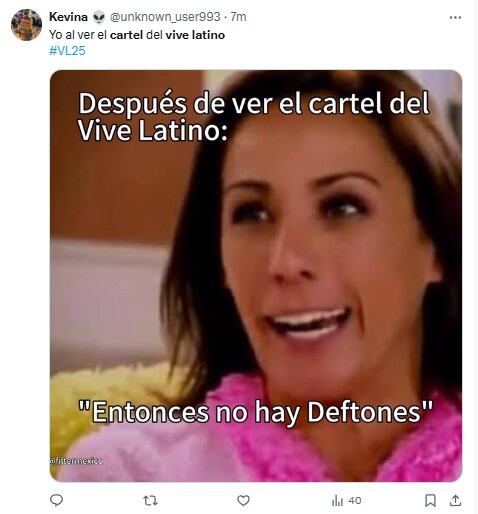 Memes por el cartel del Vive Latino 2025