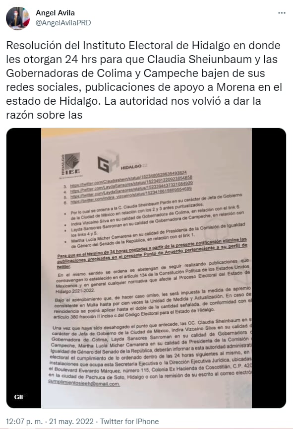 sanción electoral del IEE Hidalgo a funcionarios de Morena